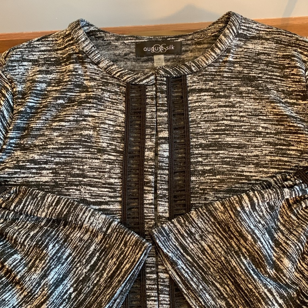 August Silk Open Front Jacket Size M - Picture 10 of 16